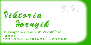 viktoria hornyik business card